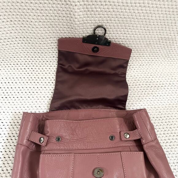 Kooba Margot Lavender Pink Leather Women Backpack Side Zip Read Missing Tassels main image 6